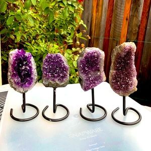 Beautiful Uruguay Amethyst Cluster on a stand
